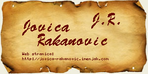 Jovica Rakanović vizit kartica